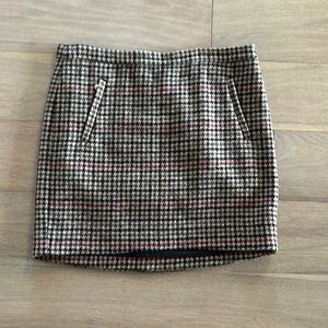 J. Crew Houndstooth Skirt